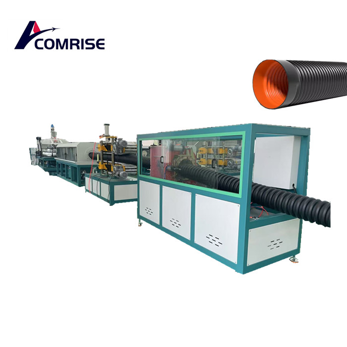 Double wall corrugated pipe production line