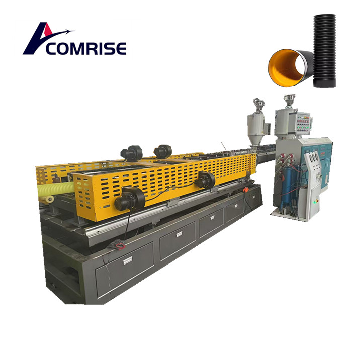 Double wall corrugated pipe machine line