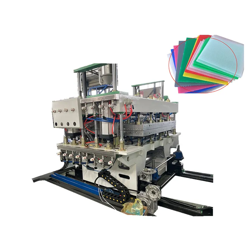 pp hollow grid corrugated sheet making machine